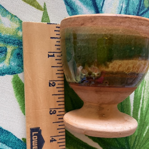 Terracotta Goblets Water or Wine Glasses Earthy Hues Cool Blue Nature Element 2 - Picture 8 of 11